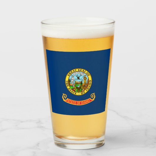 De vlag van Idaho Glas (Voorkant gevuld)