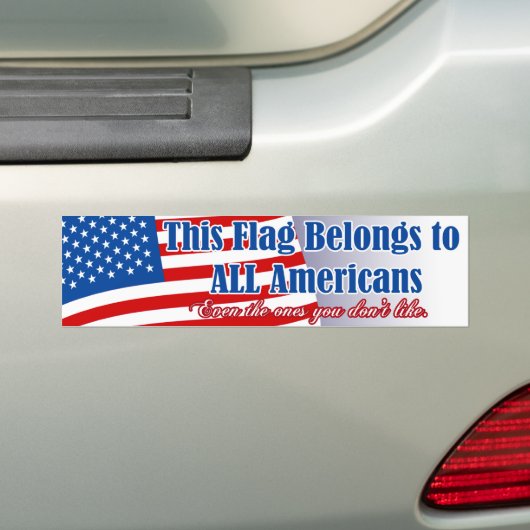 De vlag van iedereen bumpersticker (Op auto)