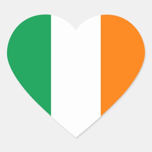 De vlag van Ierland Heart Sticker (Voorkant)