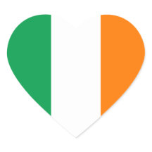 De vlag van Ierland Heart Sticker