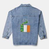 De vlag van Ierland invullen Denim Jacket (Achterkant)