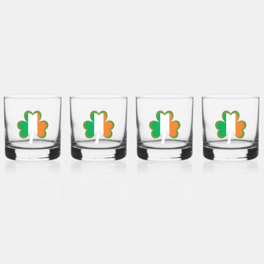 De vlag van Ierland invullen Whisky Glas (Achterkant)