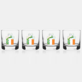 De vlag van Ierland invullen Whisky Glas