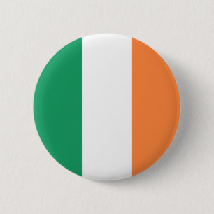 De vlag van Ierland op de Pin-Button badge Ronde Button 5,7 Cm