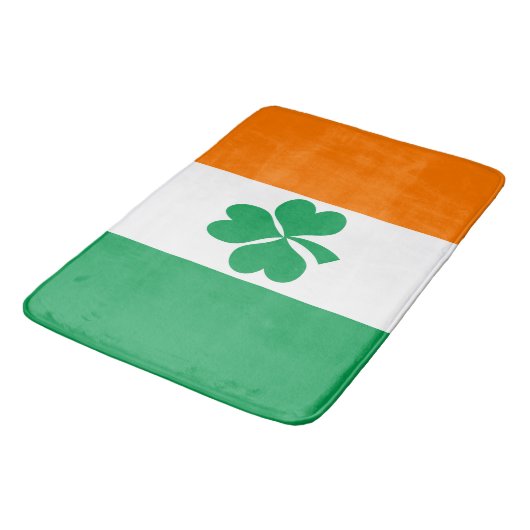 De vlag van Ierland Shamrock Badmat (Gekanteld)