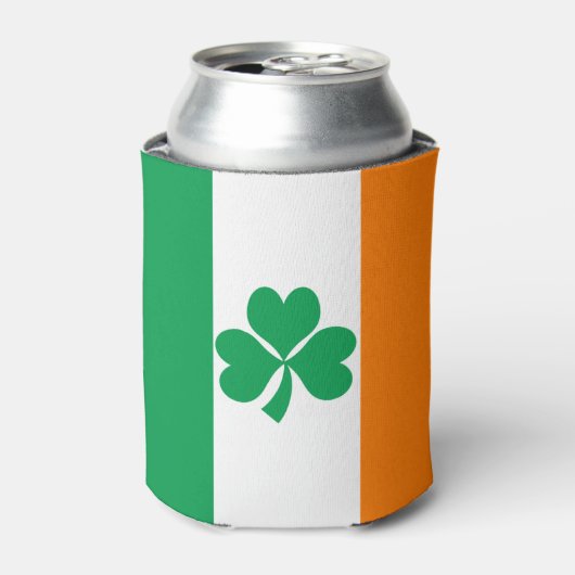 De vlag van Ierland Shamrock Blikjeskoeler (Blikje Voorkant)