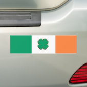 De vlag van Ierland Shamrock Bumpersticker (Op auto)