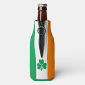 De vlag van Ierland Shamrock Flesjeskoeler (Fles Achterkant)