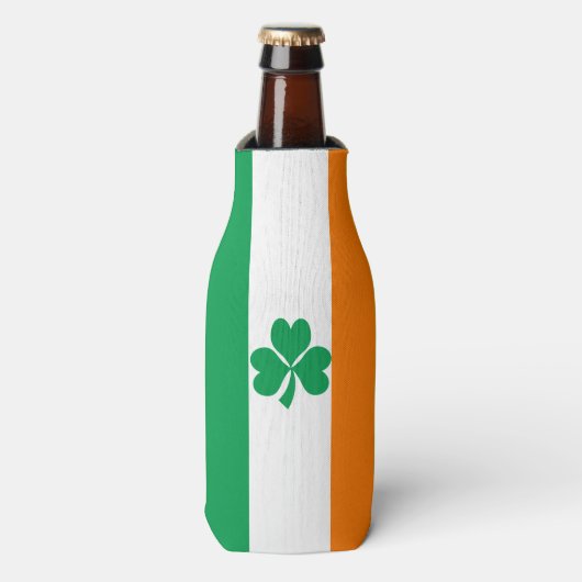 De vlag van Ierland Shamrock Flesjeskoeler (Fles Voorkant)