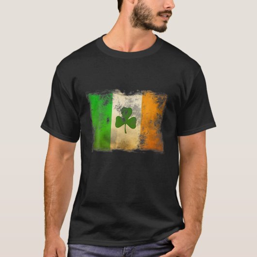 De vlag van Ierland Shamrock Irish Fla T-shirt (Voorkant)