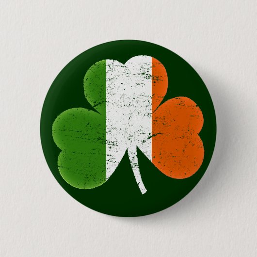 De vlag van Ierland Shamrock Irish Ronde Button 5,7 Cm (Voorkant)