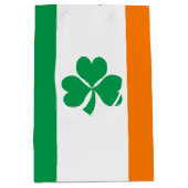 De vlag van Ierland Shamrock Medium Cadeauzakje (Voorkant)