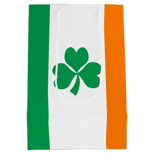 De vlag van Ierland Shamrock Medium Cadeauzakje (Achterkant)