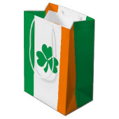 De vlag van Ierland Shamrock Medium Cadeauzakje (Achterkant Gekanteld)