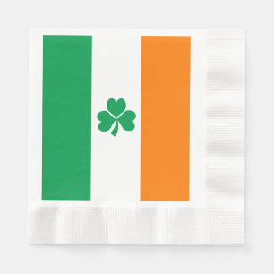 De vlag van Ierland Shamrock Servetten