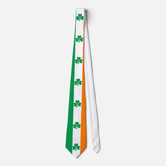 De vlag van Ierland Shamrock Stropdas (Voorkant)
