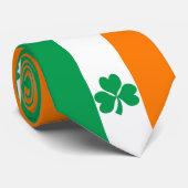De vlag van Ierland Shamrock Stropdas (Opgerold)