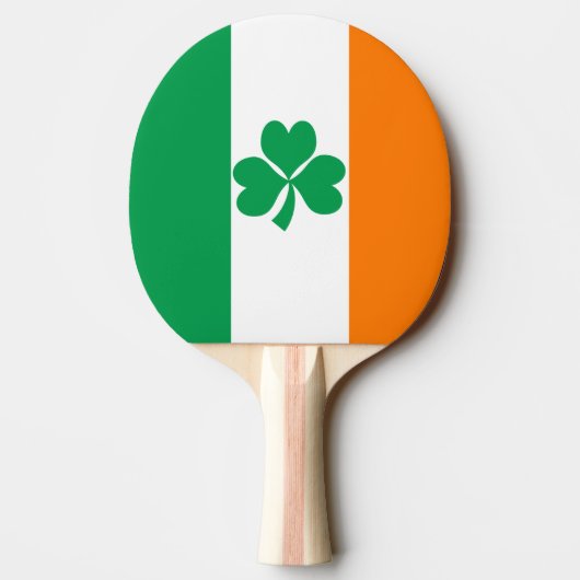 De vlag van Ierland Shamrock Tafeltennisbatje (Achterkant)