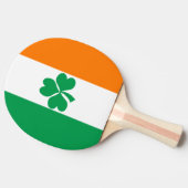 De vlag van Ierland Shamrock Tafeltennisbatje (Zijkant)