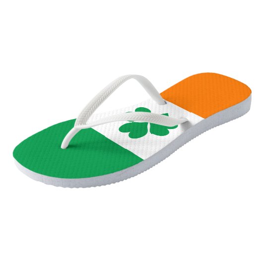 De vlag van Ierland Shamrock Teenslippers (Schuin)