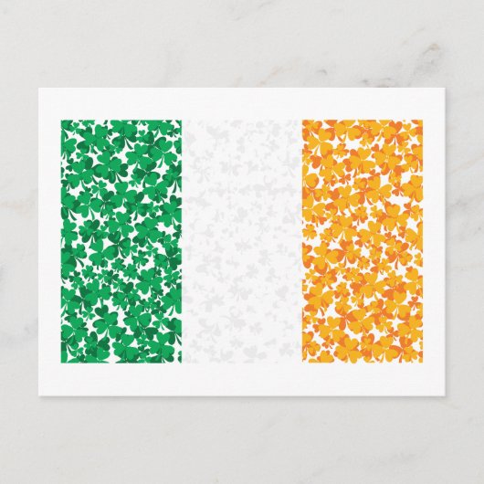 De vlag van Ierland Shamrocks Briefkaart (Voorkant)