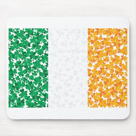 De vlag van Ierland Shamrocks Muismat (Voorkant)