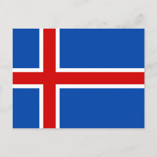 De vlag van IJsland Briefkaart