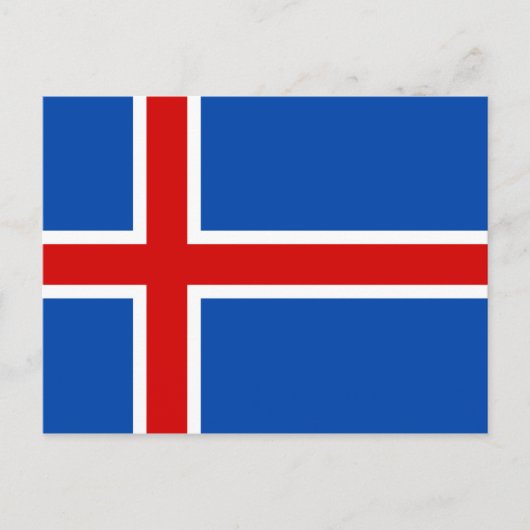 De vlag van IJsland Briefkaart (Voorkant)
