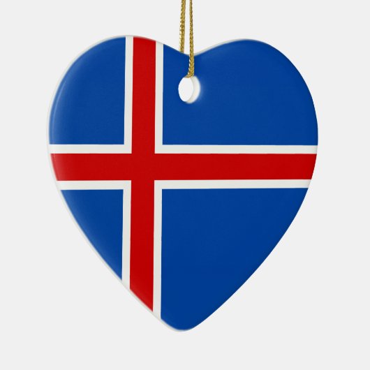 De vlag van IJsland Keramisch Ornament (Rechts)