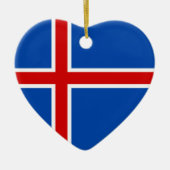 De vlag van IJsland Keramisch Ornament (Voorkant)
