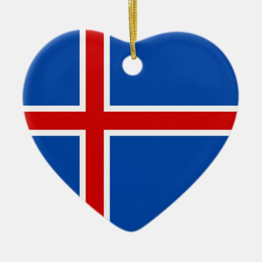 De vlag van IJsland Keramisch Ornament (Voorkant)