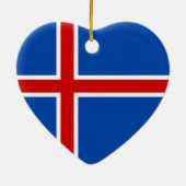 De vlag van IJsland Keramisch Ornament (Achterkant)