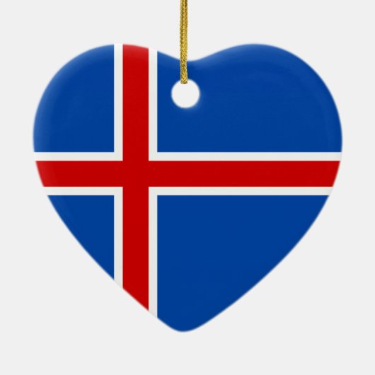 De vlag van IJsland Keramisch Ornament (Achterkant)