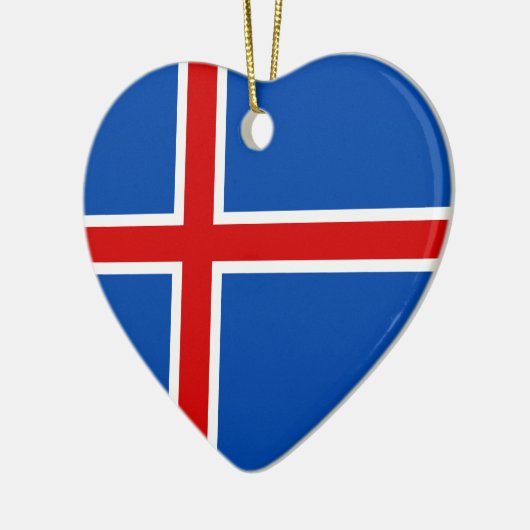 De vlag van IJsland Keramisch Ornament (Links)