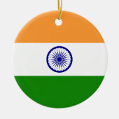 De vlag van India. Bharat Ganrajya Keramisch Ornament (Voorkant)