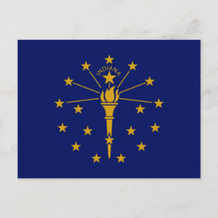 De vlag van Indiana Briefkaart
