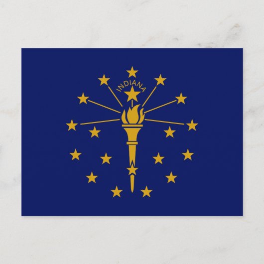 De vlag van Indiana Briefkaart (Voorkant)