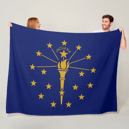 De vlag van Indiana Fleece Deken (In situ)