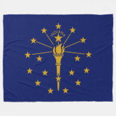 De vlag van Indiana Fleece Deken (Voorkant (Horizontaal))