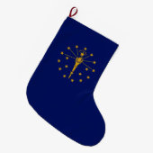 De vlag van Indiana Grote Kerstsok (Voorkant (Hangend))