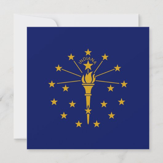 De vlag van Indiana Kaart (Voorkant)