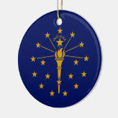 De vlag van Indiana Keramisch Ornament (Links)