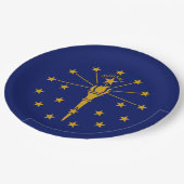 De vlag van Indiana Papieren Bordje (Gekanteld)