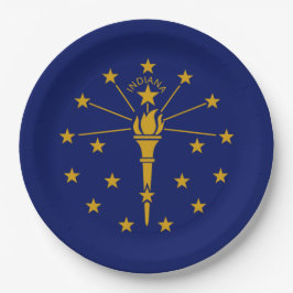 De vlag van Indiana Papieren Bordje