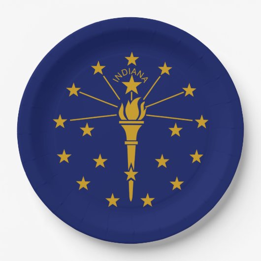 De vlag van Indiana Papieren Bordje (Voorkant)