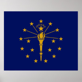 De vlag van Indiana Poster