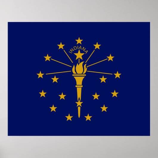 De vlag van Indiana Poster (Voorkant)