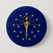 De vlag van Indiana Ronde Button 7,6 Cm (Voorkant)