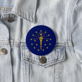 De vlag van Indiana Ronde Button 7,6 Cm