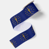 De vlag van Indiana Satijnen Lint (Achterkant)